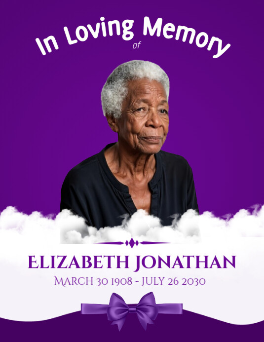 In Loving Memory Flyer (US Letter) template
