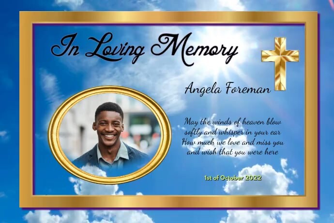 In Loving Memory Cartaz template