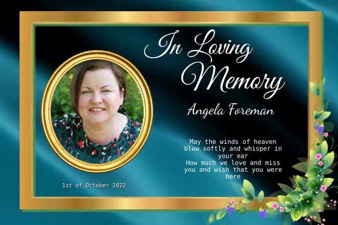 Example Ug In Loving Memory Design In Loving Memory Template | PosterMyWall