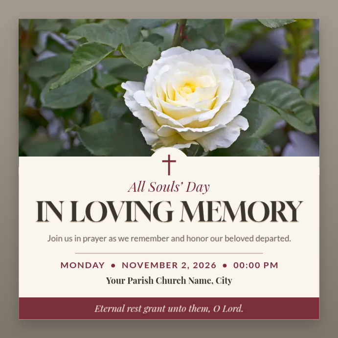 In Loving Memory Instagram Ad Template | PosterMyWall