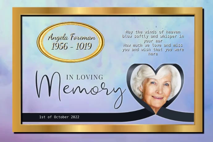 In Loving Memory Template | PosterMyWall