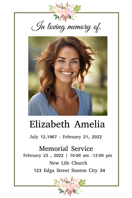 In loving Memory Template | PosterMyWall