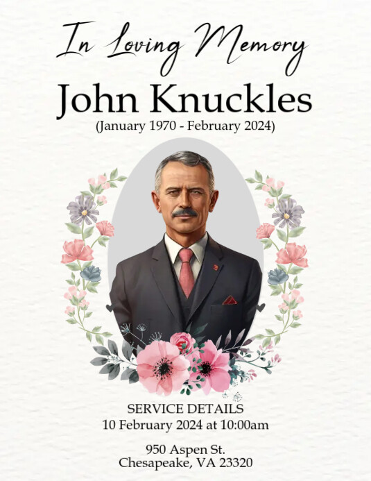 In Loving Memory Design Template | PosterMyWall