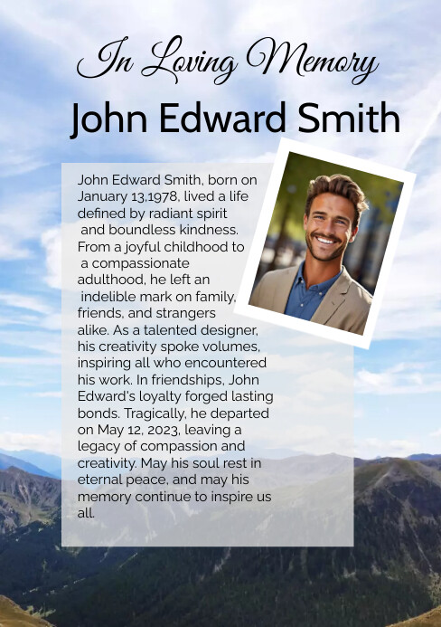 In Loving Memory Template PosterMyWall