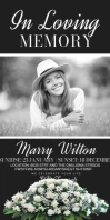 in loving memory Cartel enrollable de 3 × 6 pulg. template