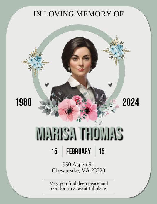 Example Ug In Loving Memory Design In Loving Memory Design Template | PosterMyWall