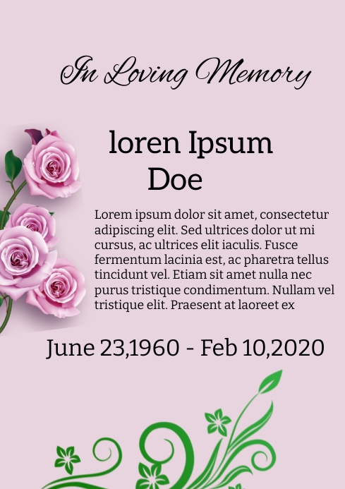 In loving Memory Template | PosterMyWall