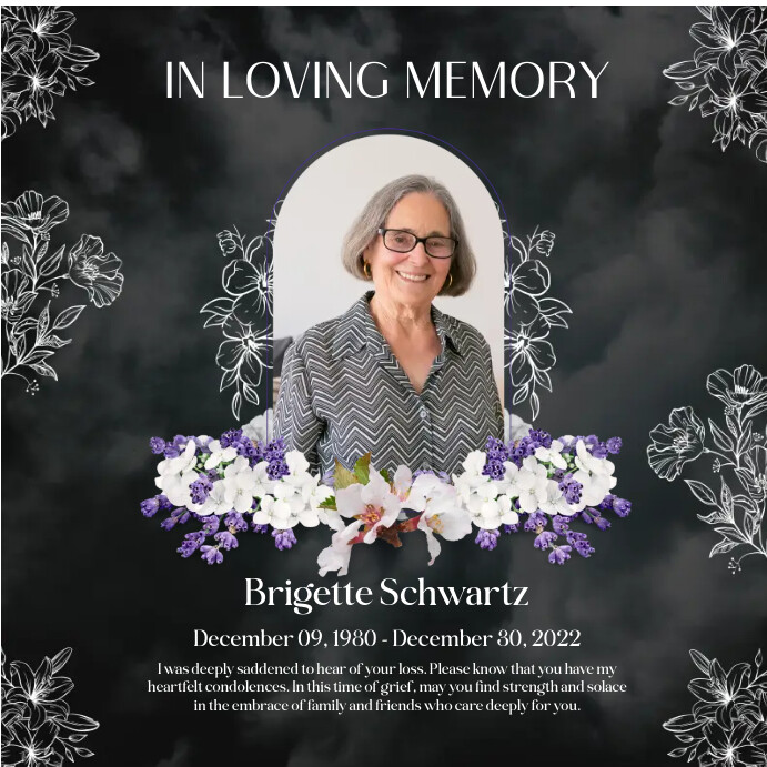 In Loving Memory Instagram Post template
