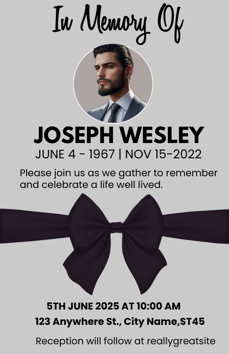 Example Ug In Loving Memory Design In loving Memory Template | PosterMyWall