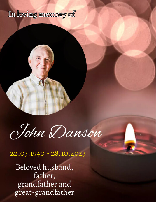 Example Ug In Loving Memory Design Modèle In Loving Memory Design | PosterMyWall