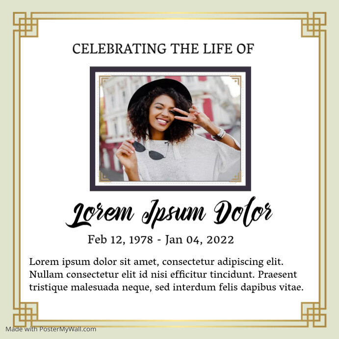 In loving Memory Template | PosterMyWall