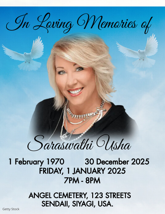 in loving memory flyers template