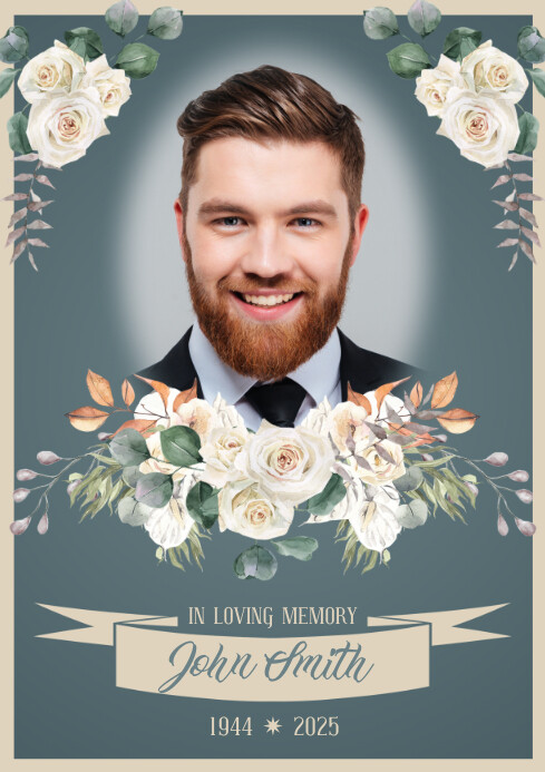 In Loving Memory Funeral Poster Template | PosterMyWall