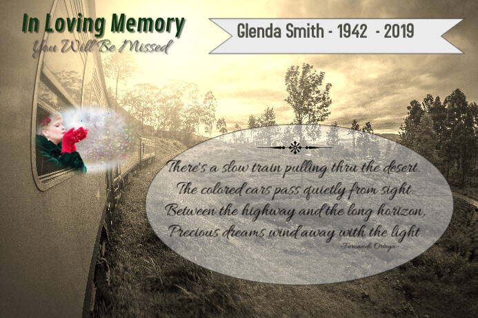 Copy of In Loving Memory/In Memorium/Funeral Poster/ Vintage/Goodbye ...