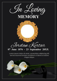 In Loving Memory Instagram A2 Poster Template – Elegant Memorial Tribute Design