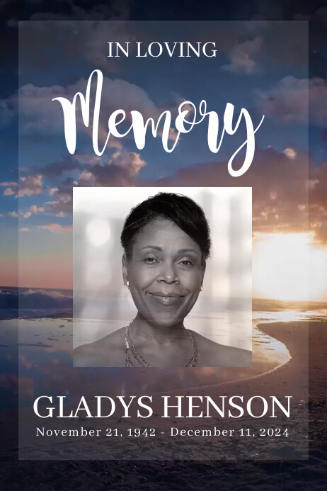 In Loving Memory Memorial Funeral Poster Template | PosterMyWall