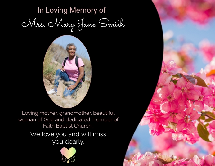 In Loving Memory Of Flyer (US Letter) template