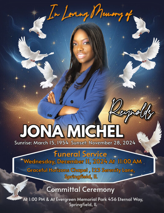 In Loving Memory Of Flyer (US Letter) template