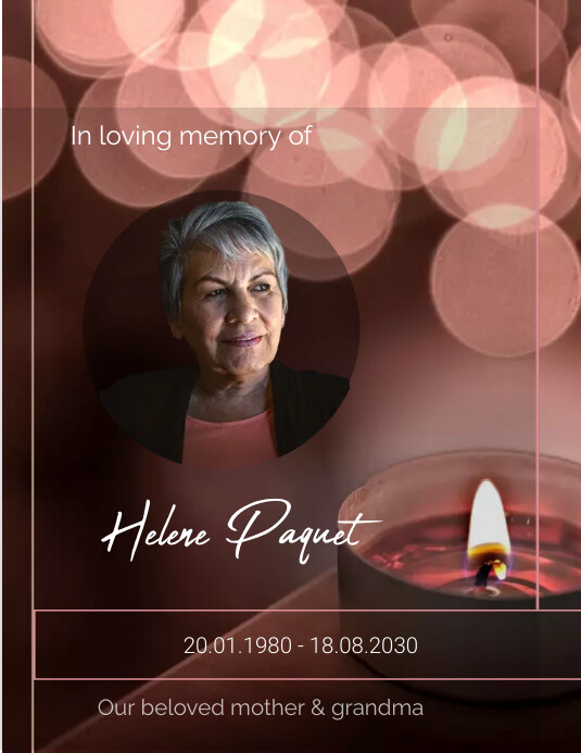 In Loving Memory of Flyer (US Letter) template