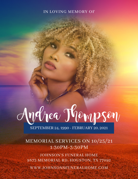 In Loving Memory Of Flyer Template
