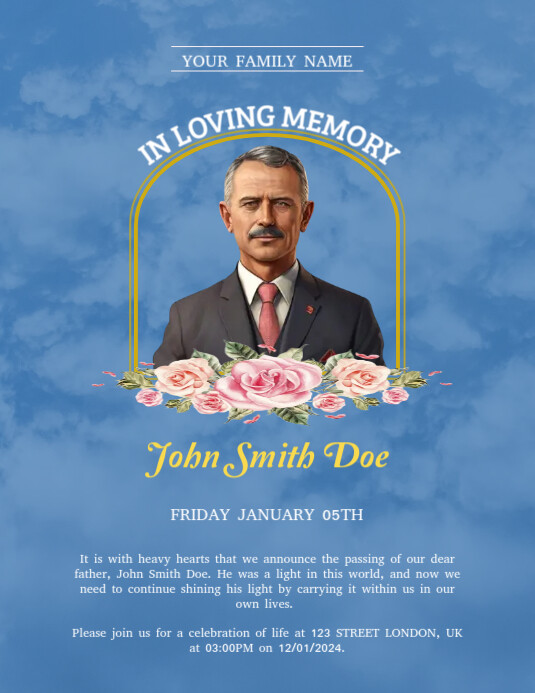 In Memory Sampl In Loving Memory Of Template | PosterMyWall