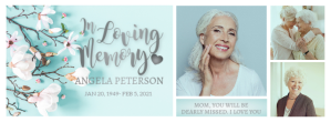 In Loving Memory Photo Collage Facebook Cover template