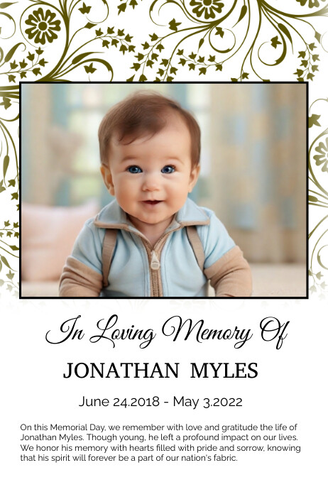 In loving Memory poster design Template | PosterMyWall