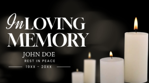 In Loving Memory Poster Digital Display (16:9) template