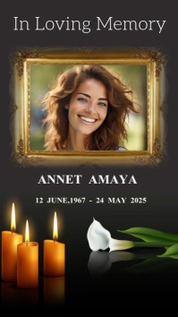 in loving memory poster design template Digitale Vertoning (9:16)