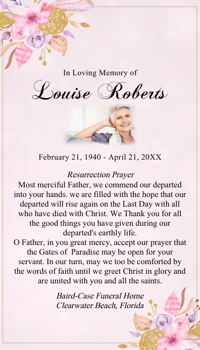 Praying In Loving Memory Plantilla de In Loving Memory Prayer Remembrance Prayer Ca | PosterMyWall