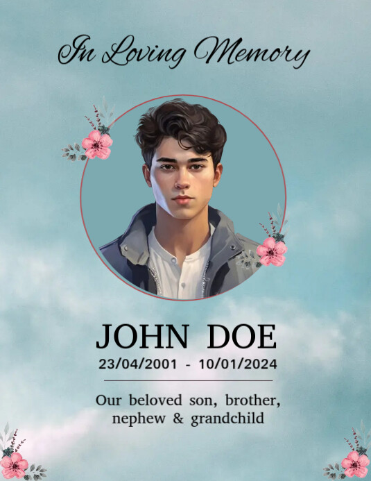 In Loving Memory Template Flyer (US Letter)