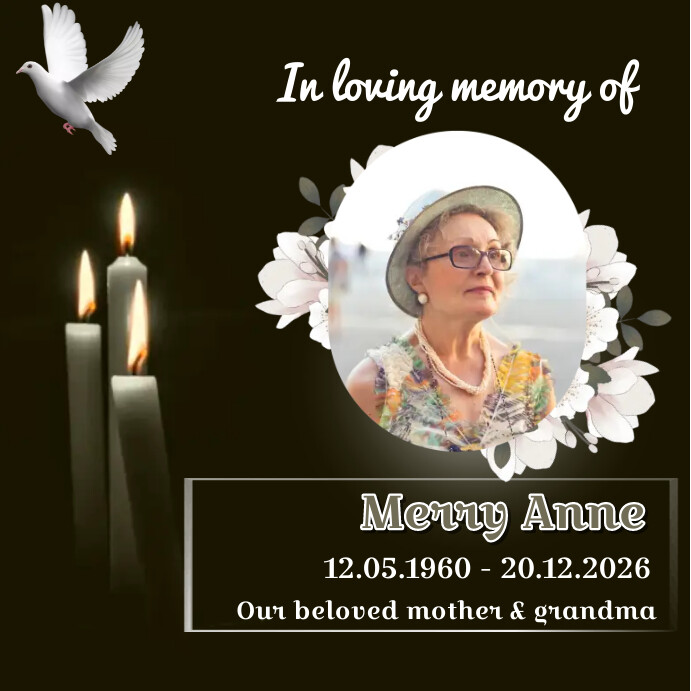 In Loving Memory Template Pos Instagram