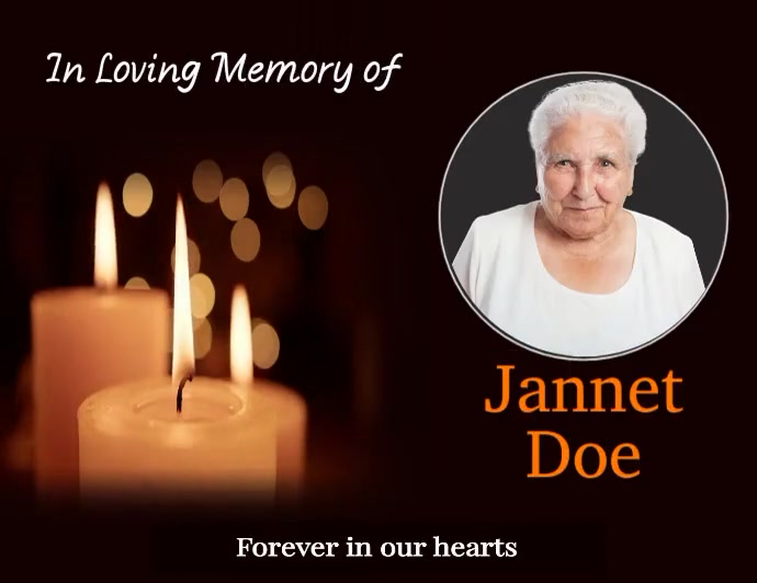 In Loving Memory Template 传单(美国信函)
