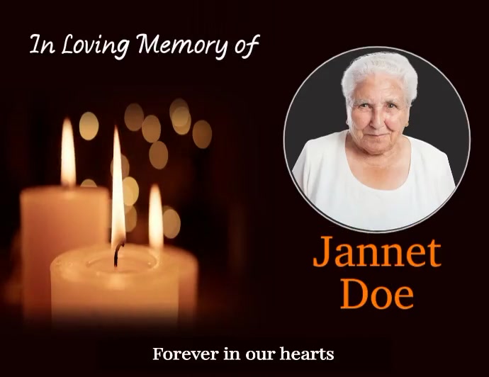 In Loving Memory Template Pamflet (Letter AS)