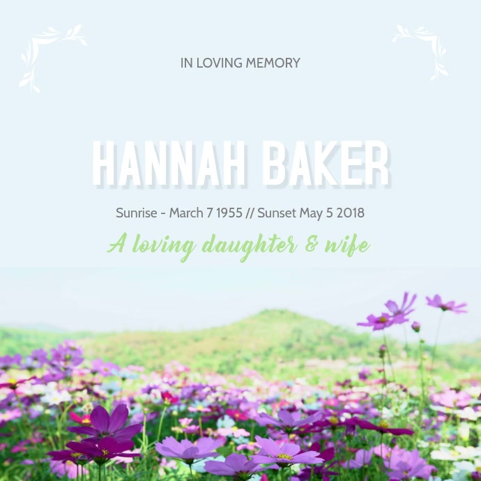 Copy of In loving memory video PosterMyWall