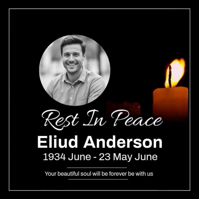 In Loving Memory Video Poster — Elegant Memorial Tribute with Candle ...