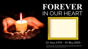 Black Memorial Tribute Цифровой дисплей Template