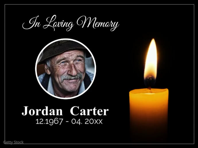 In Loving Memory Video Poster Template – Burning Candle Memorial ...