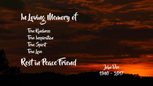 In Loving Memory Video Facebook-covervideo (16:9) template