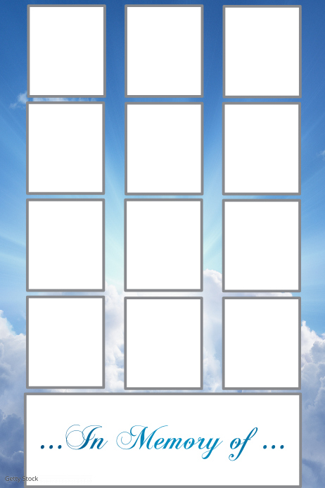 In Memory Of Collage Poster template