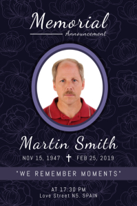 In Memory Adverts In Memory of Flyer Design Template | PosterMyWall
