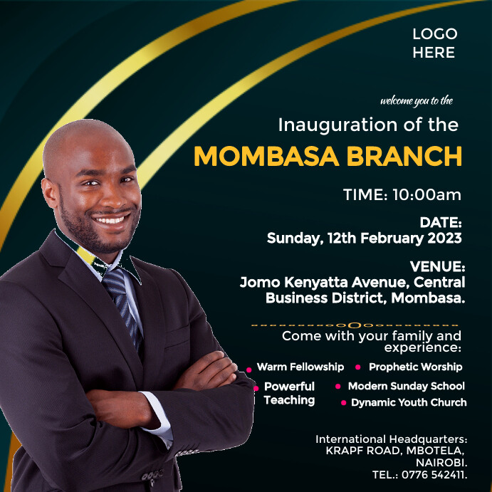 Church Inauguration Design inauguration of a branch Template | PosterMyWall