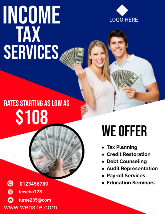 tax flyers Template PosterMyWall
