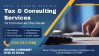 Income Tax Prep Service Banner Ad Facebook Cover Video (16:9) template