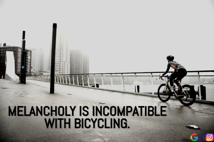 Incompatible By Design Cycling Motivation Posters Template | PosterMyWall