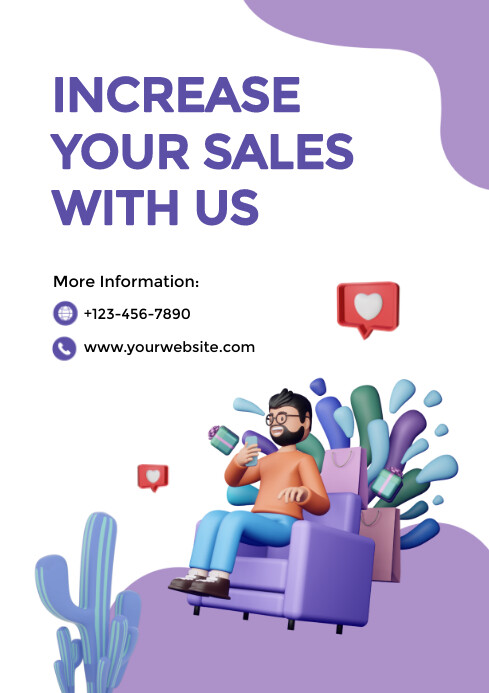 Increase your sales with us A2 template