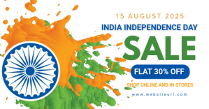 White India Independence Day Sale ภาพที่แชร์บน Facebook Template