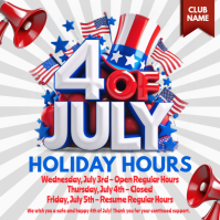 Independence day,event,4th of July announcement, we are closed Сообщение Instagram template
