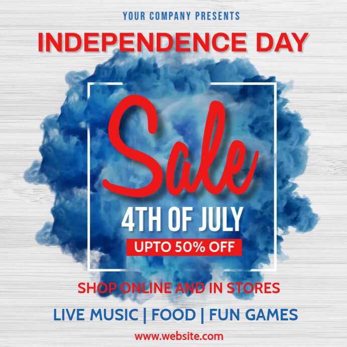 Independence day,event,4th of July,retail Kwadrat (1:1) template