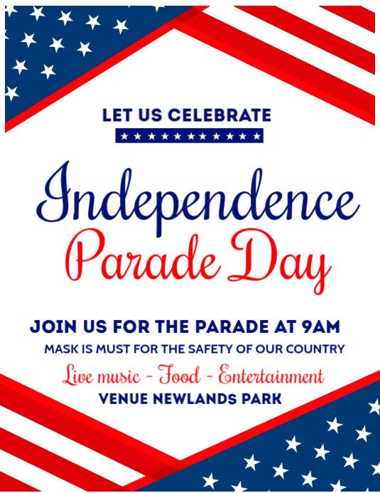 independence day,memorial day, veterans day Ulotka (US Letter) template